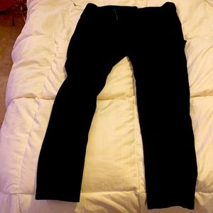 J crew Gigi pant- black with polka dots